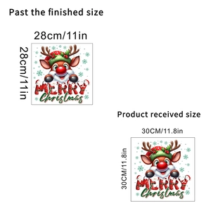 Weihnachts-Rentier-Wandsticker mit Maßen 30 cm im Original und 28 cm fertige Größe