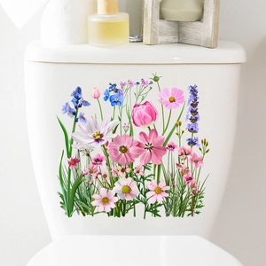 Waterproof self-adhesive tulip and cosmos flower wall stickers for home decoration