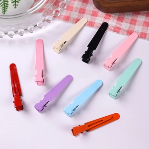 Candy Color Alloy Duckbill Hair Clips DIY Handmade Hairpin Materials Minimalist Metal Alligator Clips Women Girls Styling