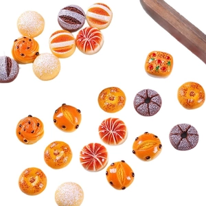 Variety pack of miniature realistic dessert bread models for dollhouse DIY decoration