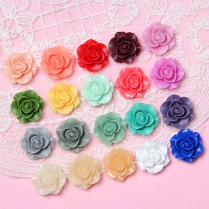 Resin Rose Blume Relief Flatback Cabochons Für DIY Schmuckherstellung Ohrringe Haarklammern Handyhüllen Dekoration Retro Kunst Stil