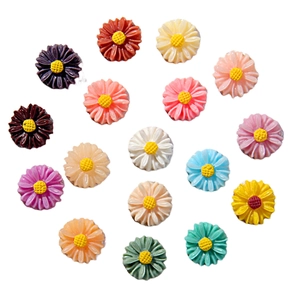 Set de margaritas de resina de 12mm para manualidades DIY y fundas de móviles