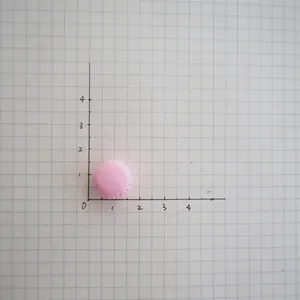 Pink miniature polymer clay macaron charm for DIY hair clips and phone cases, 1.5cm size