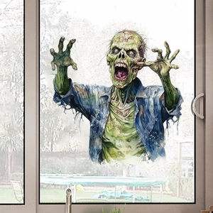 Halloween Scary Zombie Wall Sticker Waterproof PVC Self Adhesive Decal For Living Room Bedroom Horror Party Decoration
