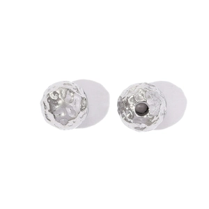 Polished stainless steel spacer beads with unique hammered texture for DIY jewelry making