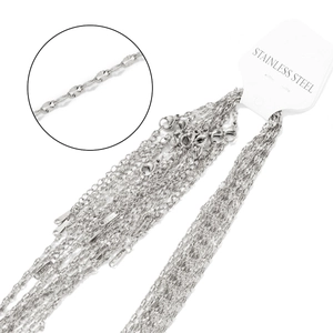 Collana a catena in acciaio inossidabile placcato oro 18k con chiusura a moschettone