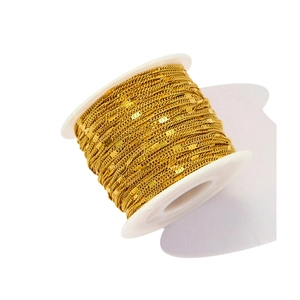 Goldene Kette aus 304 Edelstahl auf Rolle für DIY-Schmuckherstellung und Armbänder
