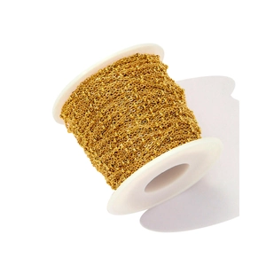 50m Rolle goldene 304 Edelstahl Lippenkette für die DIY Schmuckherstellung