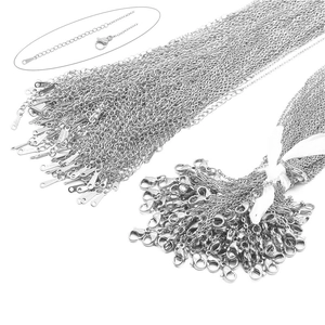 Set collana a catena O in acciaio inossidabile placcato oro 18k con chiusura a moschettone