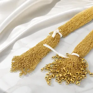 Set di collane in acciaio inossidabile dorato per la creazione di gioielli fai-da-te