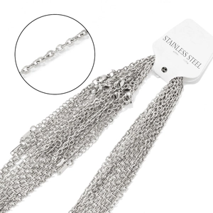 Collana a catena a serpente in acciaio inossidabile argento con chiusura a moschettone