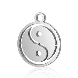 Gepolijste roestvrijstalen Tai Chi hanger met hol Yin Yang ontwerp en glanzende finish