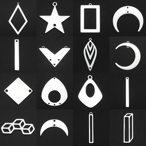 Minimalist Stainless Steel Geometric Pendant Charms For DIY Necklace Earring Making Moon Star Oval Shape Jewelry Findings