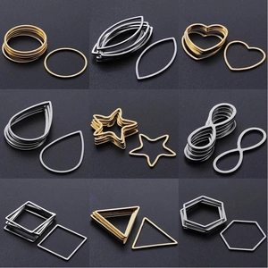 Minimalist Stainless Steel Geometric Hollow Out Pendants For DIY Jewelry Necklace Earring Making Polished Gold Silver Metal Connectors Crafting Supplies