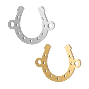 Colgantes de herradura de acero inoxidable en oro y plata para bisutería artesanal