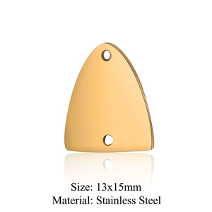 Detail von 13x15mm goldenem Bogen-Dreieck Anhänger aus Edelstahl für Schmuck DIY