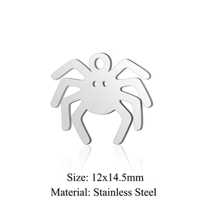 Gepolijste roestvrijstalen spin hanger voor DIY sieraden, afmeting 12x14,5 mm