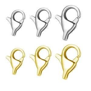 304 Edelstahl Spiegelpoliert Karabinerverschluss DIY Schmuckherstellung Verbinder Für Halskette Armband Gold Stahl