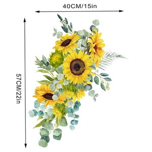 Tabella delle taglie per adesivo da parete girasole con dimensioni 40x57cm stile acquerello
