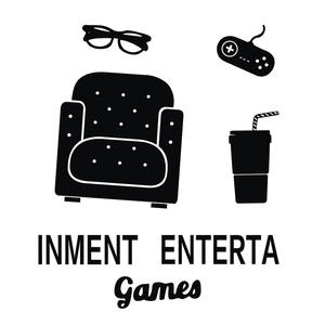 Minimalist game controller and armchair wall decal set with drink and glasses silhouette