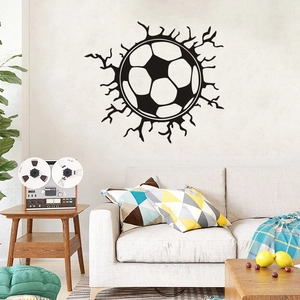 Adesivo murale 3D calcio per soggiorno camera da letto e decorazione per cameretta bimbi