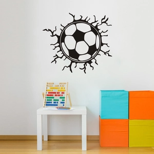 Effetto adesivo murale 3D con calcio per la decorazione interna della camera dei bambini