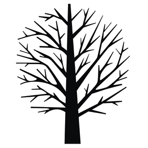 Minimalist black tree silhouette vinyl wall sticker for modern living room decor
