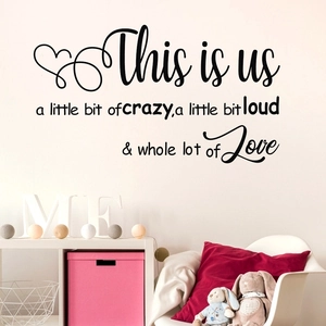 This Is Us Family Quote Wall Sticker Removable Vinyl Decal For Living Room Bedroom Black Waterproof DIY Home Art Decor