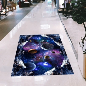 3D outer space galaxy cracked wall sticker for living room and kids bedroom decoration