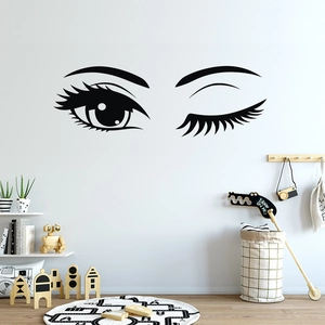 Stickers muraux cils en vinyle pour chambre d'enfant et décor de style nordique