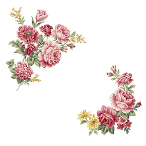 Vinilos decorativos de peonías y rosas pintados a mano para salón y dormitorio casa
