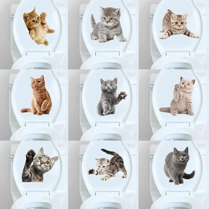 Adesivi Murali Gatto 3D Realistici Decalcomanie Animali in PVC Impermeabile per Soggiorno Camera da Letto Bagno Cucina Frigorifero