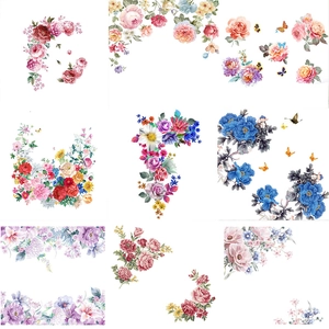 Pegatinas de pared autoadhesivas con motivos de peonías y mariposas para decoración del hogar