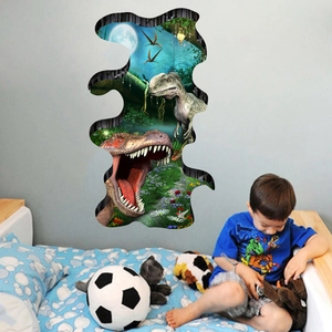 3D αυτοκόλλητο τοίχου δεινόσαυρος T-Rex για διακόσμηση παιδικού δωματίου και παιχνιδιών