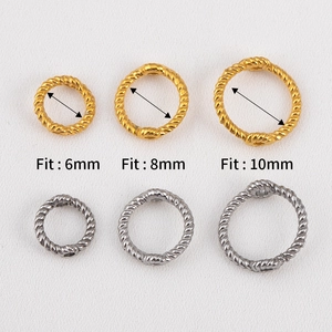 Anillos de metal trenzado en oro y plata, tamaños 6mm 8mm 10mm para bisutería artesanal