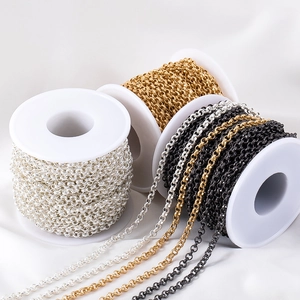 Cadena en O Redonda en Relieve Cobre Puro DIY Accesorios de Joyería Hechos a Mano para Collares Pulseras Estilo Antiguo