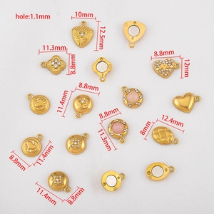Various 304 stainless steel magnetic jewelry clasps in gold finish for DIY necklaces