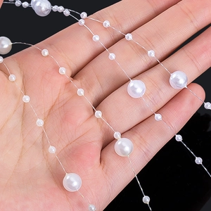 Elegante catena di perle finte con dimensioni alternate per artigianato fai-da-te