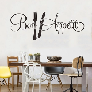 Bon Appetit Wandtattoo Kreativ Küche Dekor Wasserdicht PVC Wandaufkleber Für Restaurant Esszimmer Home Aufkleber Dekor