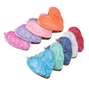 Colgantes corazón acero inoxidable 304 estilo pintura al óleo para joyería DIY