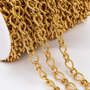Galvanisierte 304 Edelstahl Twist O-Kette Verdrehte Glieder DIY Schmuckherstellung Zubehör Für Halsketten Armbänder Taschen