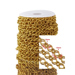 Goldene 304 Edelstahl Gliederkette auf Rolle für DIY Schmuck und Taschenzubehör