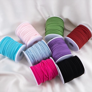 Set de 8 cordones de antelina de 3mm en varios colores para manualidades y joyería DIY