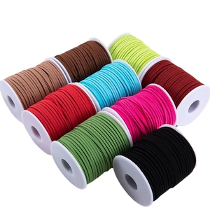 Nueve cordones de antelina de 3mm en varios colores para manualidades y joyería DIY