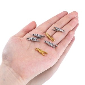 Pendenti gesto mano rock in acciaio inossidabile oro e argento per gioielli DIY