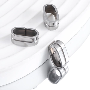 Edelstahl Positionierungsschnalle Ovaler Verschluss Stecker Für DIY Armband Schmuckherstellung Zubehör Gürtel Versteller
