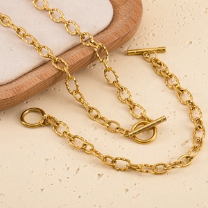 Stainless Steel OT Buckle Chain Necklace For Women DIY Jewelry Making Components Link Chain Bracelet Fashion Commuter Jewelry