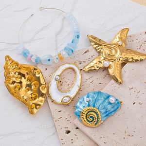 Ciondoli marini in acciaio inossidabile 304 con stelle marine per gioielli DIY