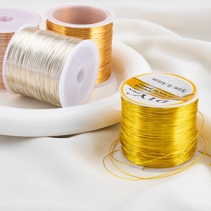 0.4mm tarnish resistant copper wire for jewelry making in gold and silver colors