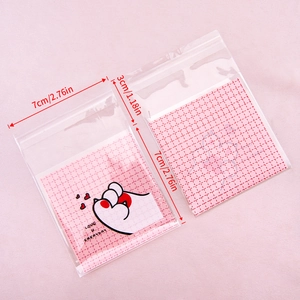 Set de 2 bolsas transparentes con patas de gato para galletas y caramelos adorables